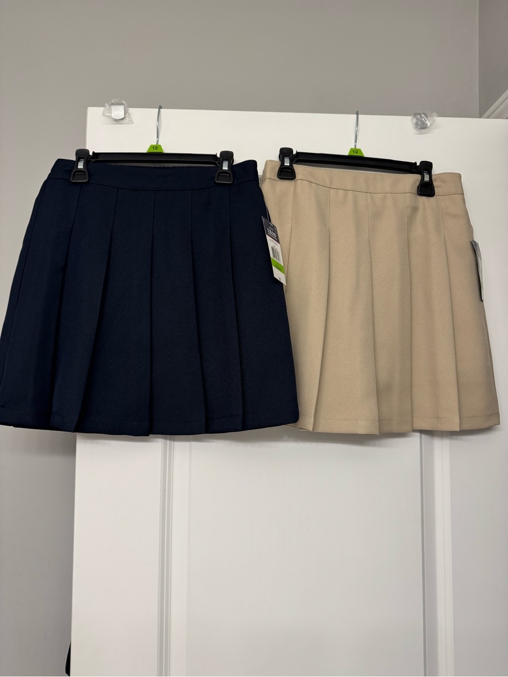 Girls size 12 | Pleated School Unifirm Skirts | Navy and Khaki | by Izod | NWT